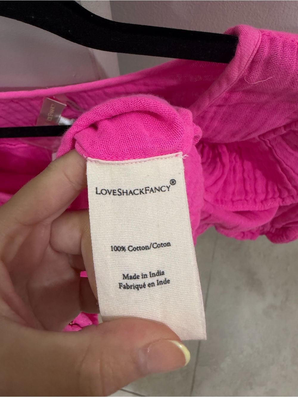 Love Shack Fancy Medium Elania Crop Top Flirty Fuschia. 💕⚡️ - Picture 4 of 6